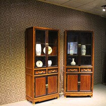 Display cabinet Full solid wood hedgehog rosewood mahogany bookcase combination New Chinese Rosewood bookshelf Bogu frame study room