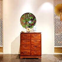 Pinzi Furniture Redwood Bucket Myanmar Flower Pear Eight Bucket High-end Bedroom Bucket Hedgehog-8 Drawer Cabinet