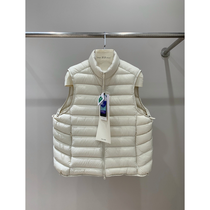 Samsung 95 White Goose down Ribbed Vest for Women, Stand Collar Short Style, 2026 Autumn/Winter New Lightweight down Vest