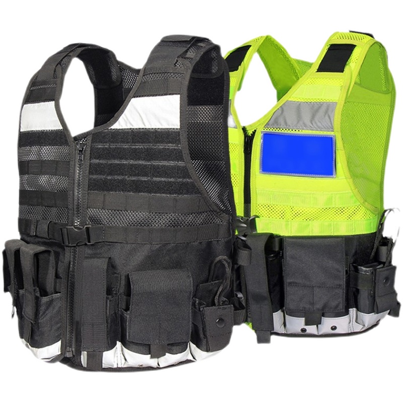 Jacoda Diligent Vest Outdoor Tactical Waistcoat Mesh Breathable Traffic Light Reflective Protective Vest Patrol Equipment