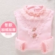 Áo sơ mi bé gái mùa xuân và mùa thu áo khoác cotton dài tay cho bé Áo thun bé ấm áp cho bé lớn cộng với nhung dày