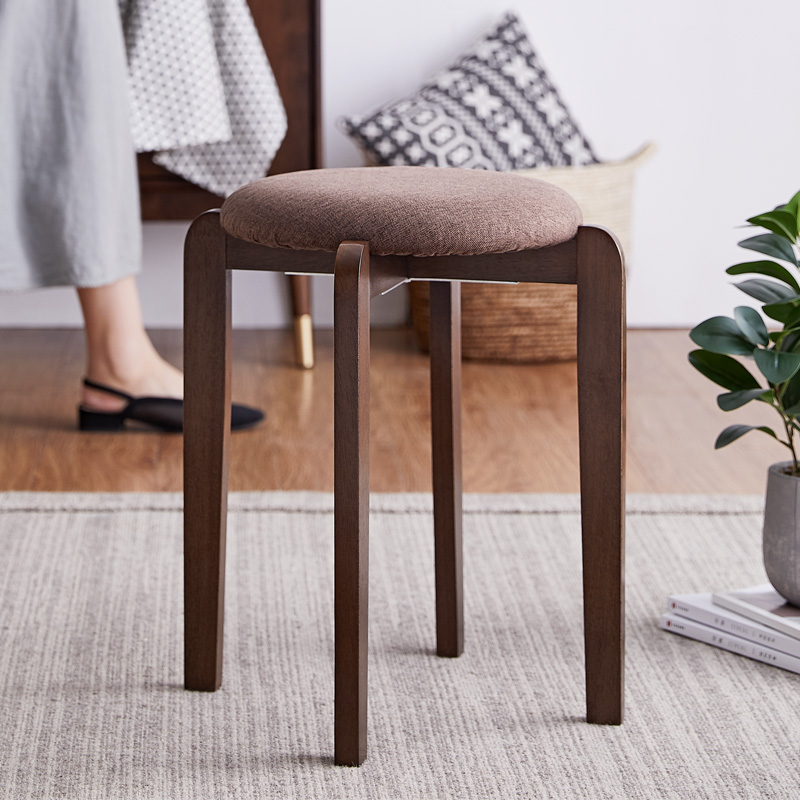 Full 500 yuan enjoy 49 yuan to buy solid wood soft bag stool Full contact customer service Cancel shipping color random hair