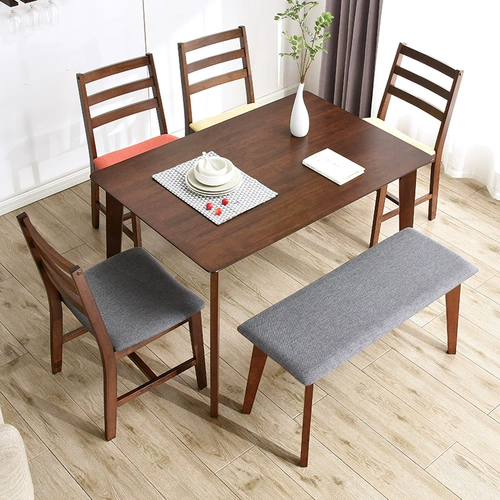 家逸 Твердое дерево длинное стул Деревянный обеденный стол скамей