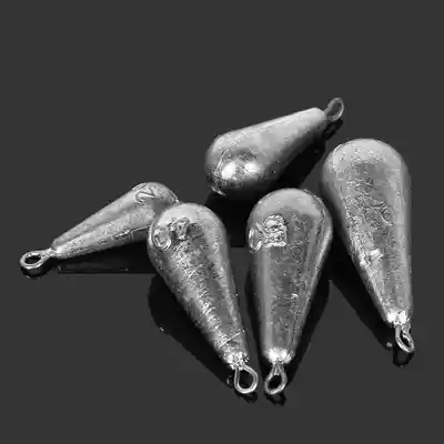 Punching lead drop water drop with ring type sea fishing rod road sub fishing string hook long drop anti hanging bottom fishing aluminum drop