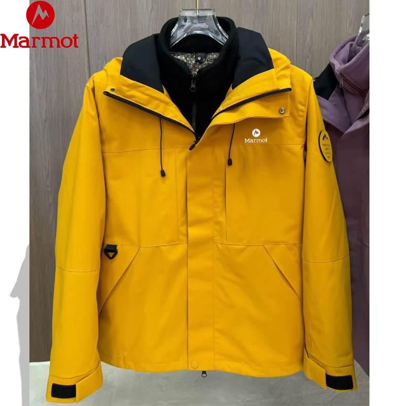 Marmot Groundhog Autumn and Winter down Three-In-One Jacket for Men and Women, Outdoor Windproof Detachable Mountaineering Jacket Marmot Groundhog Autumn and Winter down Three-In-One Jacket for Men and Women, Outdoor Windproof Detachable Mountaineering Jacket