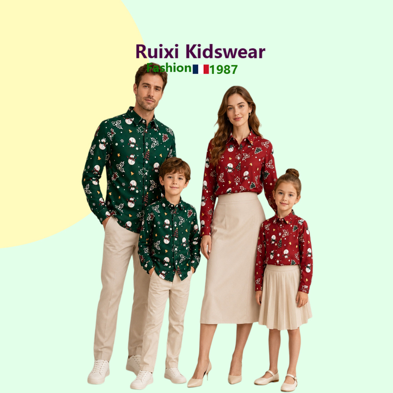 Christmas Family Matching Shirts Parent-Child Snowman Print Cotton Tops Children's Tops New Year Family Gathering Outfits Christmas Family Matching Shirts Parent-Child Snowman Print Cotton Tops Children's Tops New Year Family Gathering Outfits