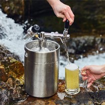 304 stainless steel craft beer two barrels Home-brewed beer distribution transit barrel co2 automatic wine player bar wine gun