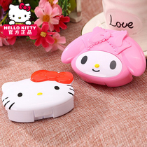 Genuine Kitty medicine box Portable pill storage cartoon cute female mini sealed medicine box