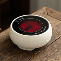 High-end mutton Jade Dehui white porcelain household electric pottery furnace transparent white porcelain tea boiling water stove new tea maker set