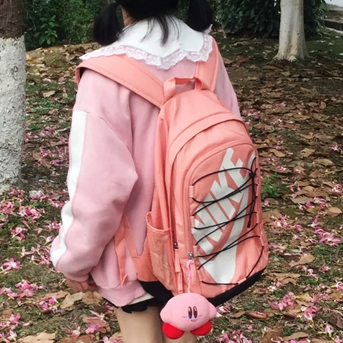 Nike, рюкзак, сумка через плечо, розовый вместительный и большой ранец, сумка для путешествий, для средней школы