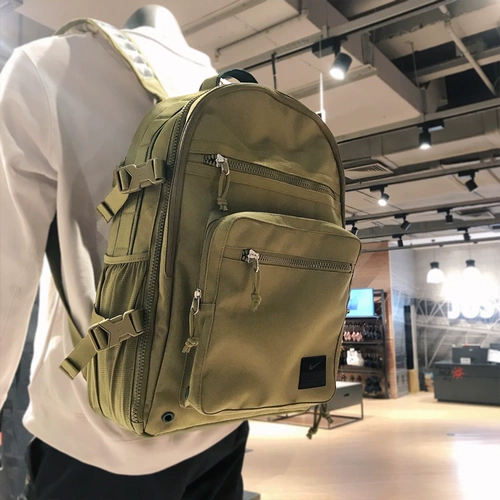 Nike, рюкзак, спортивная сумка через плечо, вместительный и большой белый ранец, на шнурках, для средней школы