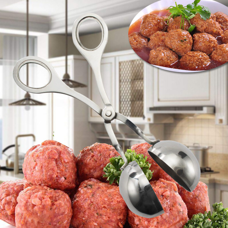304 Stainless Steel Meatballs Clips Kitchen Fish Balls Meat Making Tools Creative Home Multifunction Meat Ball Clips