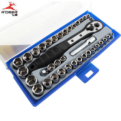 Flying Deer 38 Pieces Ratchet Wrench Set Tool Home Sleeve Wrench Machine Repair Sleeve RTH-38A