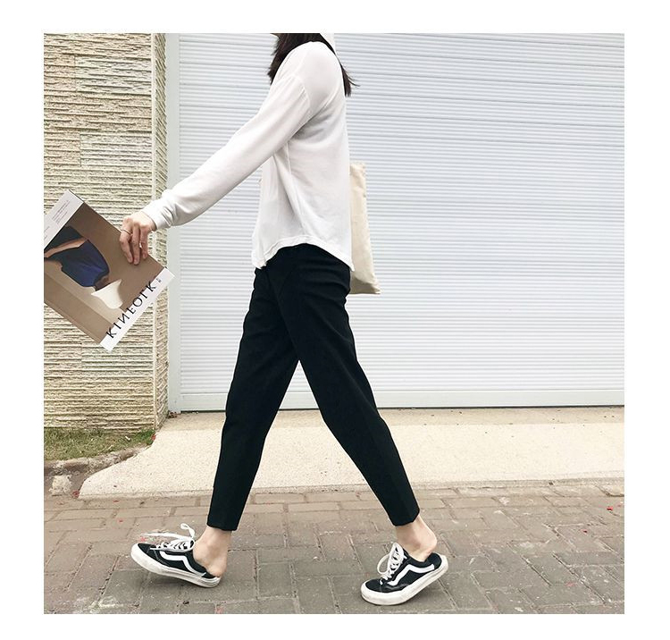 Fat mm hè mới quần cà rốt cỡ lớn quần harem nữ mỏng phần sinh viên Hàn Quốc phiên bản quần lửng 9 điểm giản dị quần áo