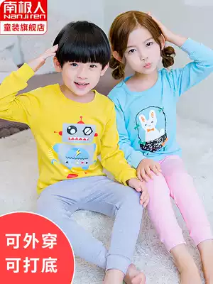 Children's underwear set Baby warm autumn clothes sanitary pants Boys and girls pure cotton pajamas Large children's autumn clothes long-sleeved women
