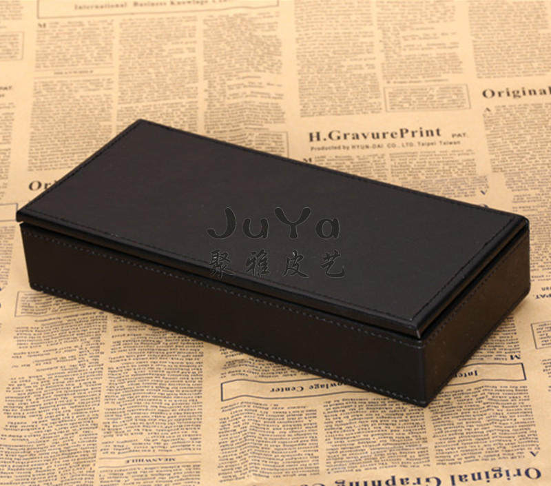 High-end Leather Hotel Supplies Conference Room Office Supplies Lengthened Pencil Case Lead Pencil Case Creative Gift Spot