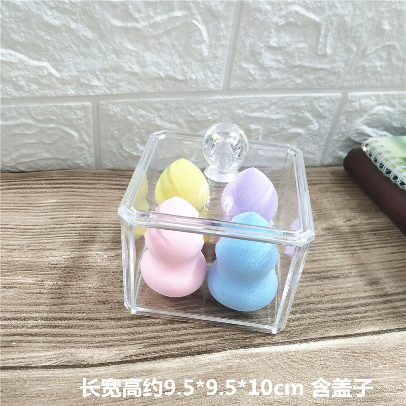 Beauty Makeup Egg Containing Box Makeup Sponge Jelly Powder Bashing Air Cushion Powder Bashing Acrylic Containing Box Transparent Frame Overdraft