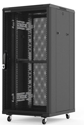 Totem enclosure G36622 22U1 2 m SINGLE OPEN NET DOOR BEFORE AND AFTER