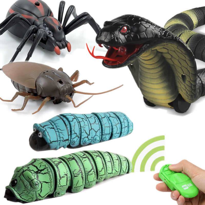 Shake-up Spider-emulated cobra remote control of caterpillars Caterpillar Insects Electric Cockroach Whole People Toys