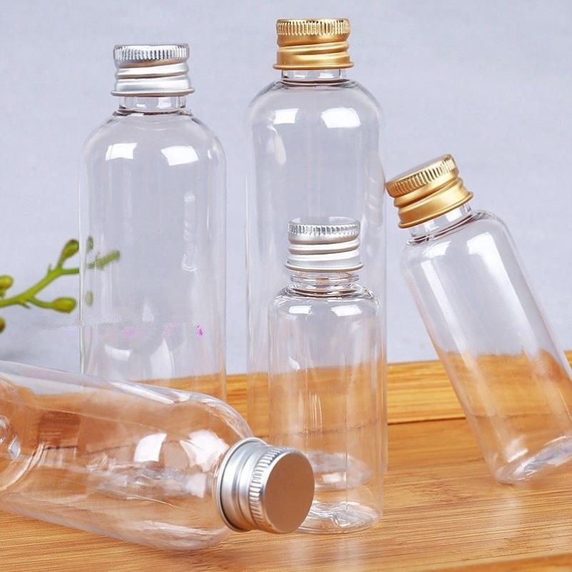 5ml 10ml 20ml 30ml screw mouth aluminum cap transparent plastic bottle? Reagent sample ink essential oils are bottled