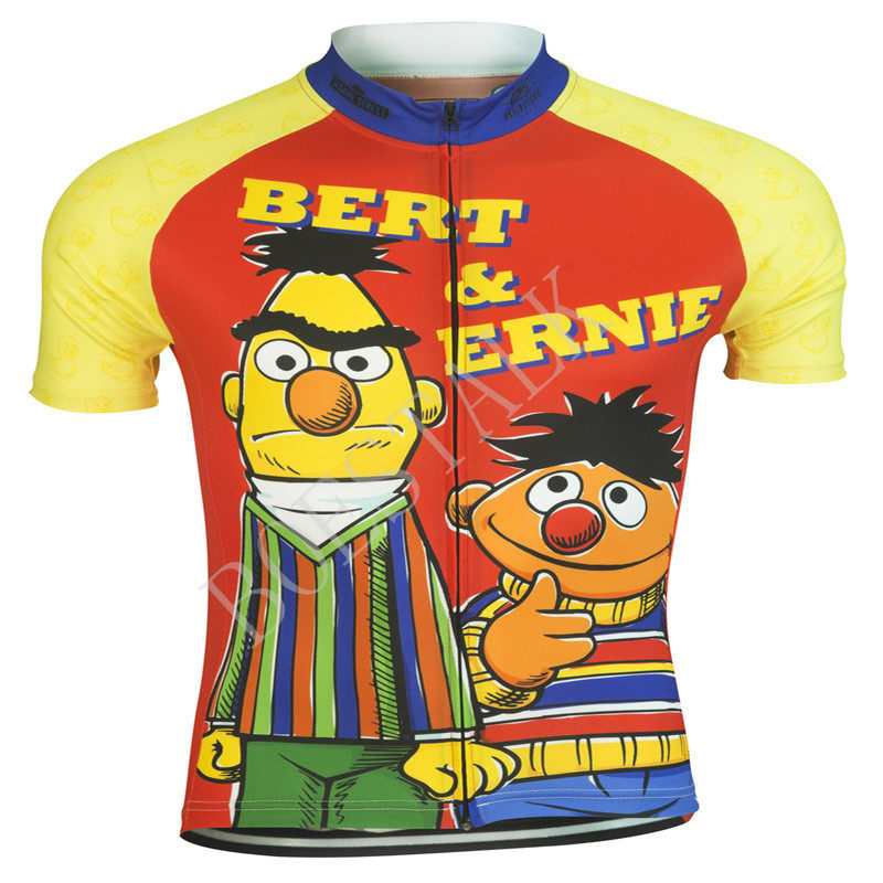 New Cartoon Summer Breathable Suction Sweats Outdoor Riding Clothing Speed Dry Bike Short Blouses Mountaineering Caravan