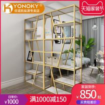Customized iron marble iron partition bookshelf cabinet shelf storage rack custom display rack custom display rack