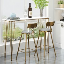 Bar home balcony Net red small bar counter milk tea shop combination living room table and chair partition bar table marble