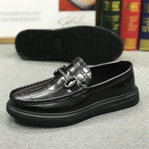 2022 New Bean-Bean Shoes Men Genuine Leather Casual Business Positive Dress Leather Shoes Men Trends 100 Hitch Base Single Shoe Spring