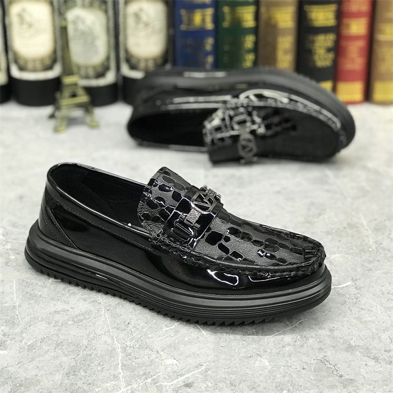 Leather beanie shoes men's new men's single shoes slip-on loafers business casual formal leather shoes men's tide autumn