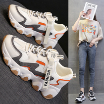 Huili womens shoes sports shoes spring and summer 2021 new mesh breathable running shoes students Korean version of casual shoes