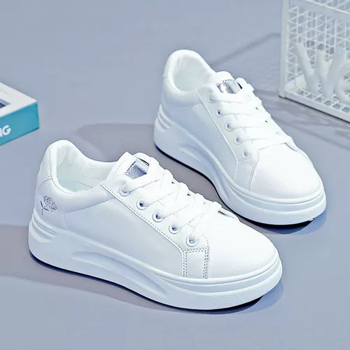 Обувь на платформе, комфортные белые танцующие спортивные туфли для отдыха, мягкая подошва