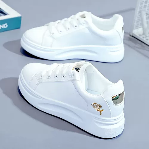 Обувь на платформе, комфортные белые танцующие спортивные туфли для отдыха, мягкая подошва