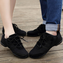 Alewei dance shoes womens autumn new adult soft bottom black modern dance shoes flat bottom sailors square dance shoes
