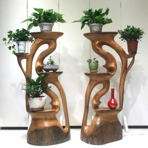 Camphor Wood root carving flower frame indoor wood carving bonsai frame home art decorative flower shelf storage treasure treasure ancient frame