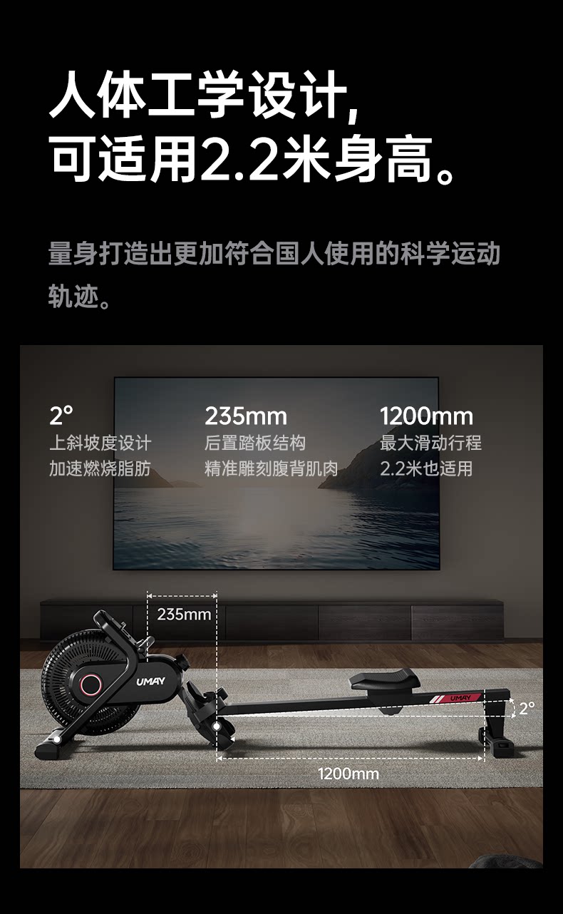 Тренажер для гребли 佑美画船机家用风磁双阻室内静音折叠健身器材健身房画船训练器w1 Umay