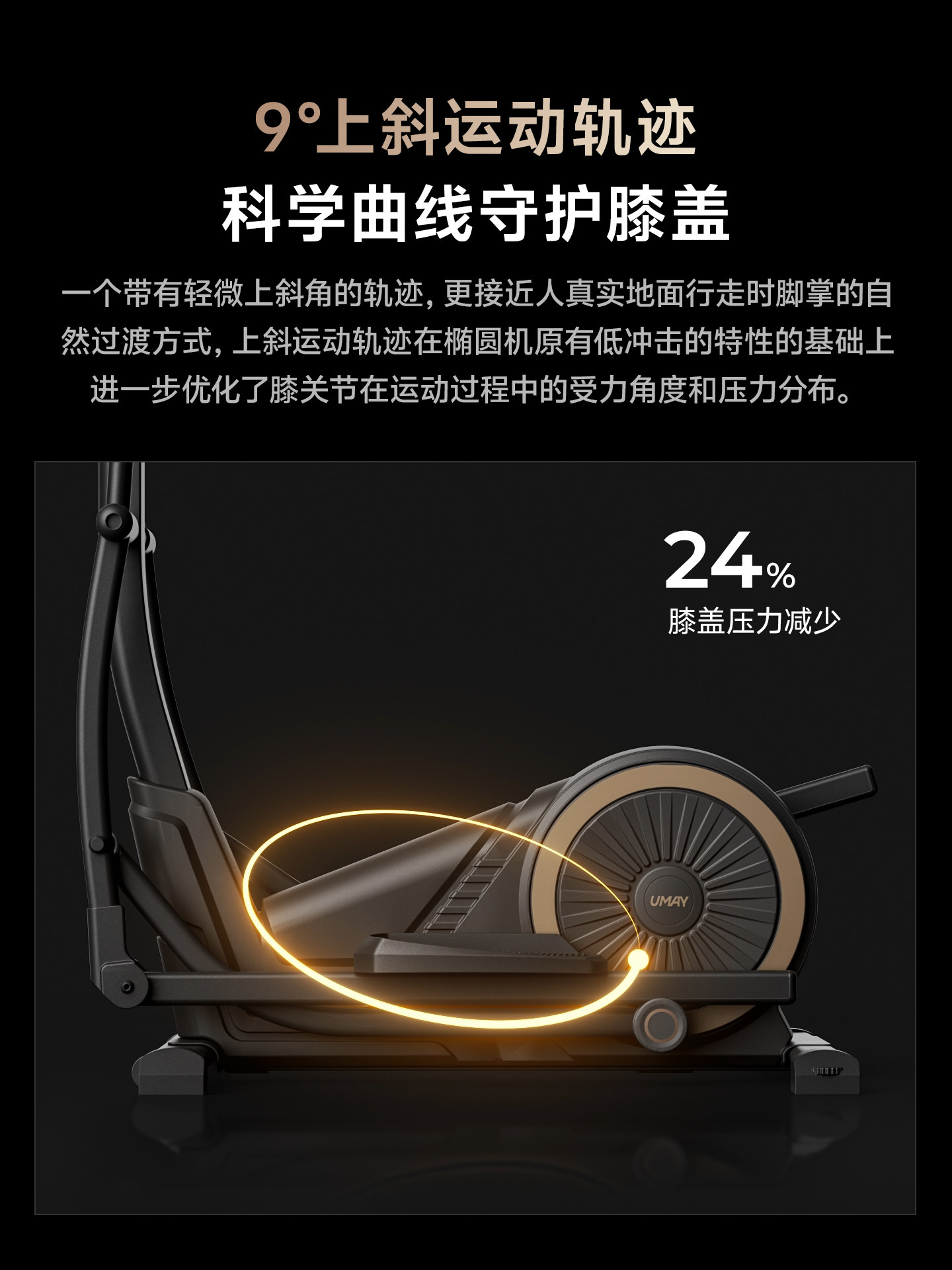 Youmei Elliptical Machine C7L Home Use Space Walker Gym Equipment Sports Small Stepper Smart Elliptical Machine