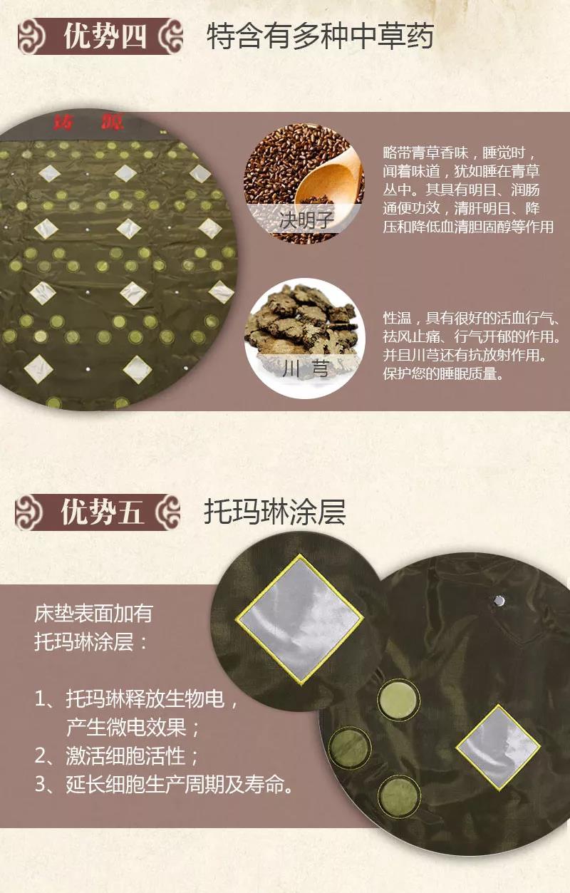 Đúc nguồn ngủ nệm kho báu năng lượng tourmaline anion điểm từ 岫岩 ngọc mềm 1,8 m 1,5 m để gửi 8 món quà - Nệm nệm 1m6