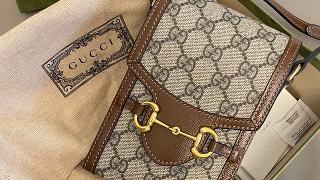 GUCCI 马衔扣手机包