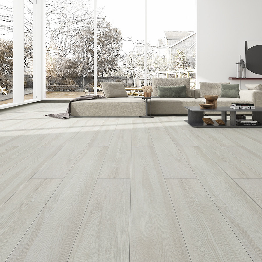 12mm Nordic Home Light Color Oak Retro Reinforced Composite Floor Environmental Protection Waterproof Wear Manufacturer Direct Sales Ground Heating