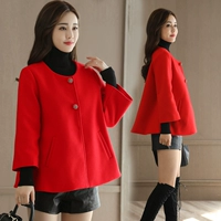 Đầu xuân, mùa thu và mùa đông của phụ nữ áo len ngắn nữ khí chất thời trang cao cấp phiên bản Hàn Quốc của quần áo len ngắn tay không cổ. áo parka nữ