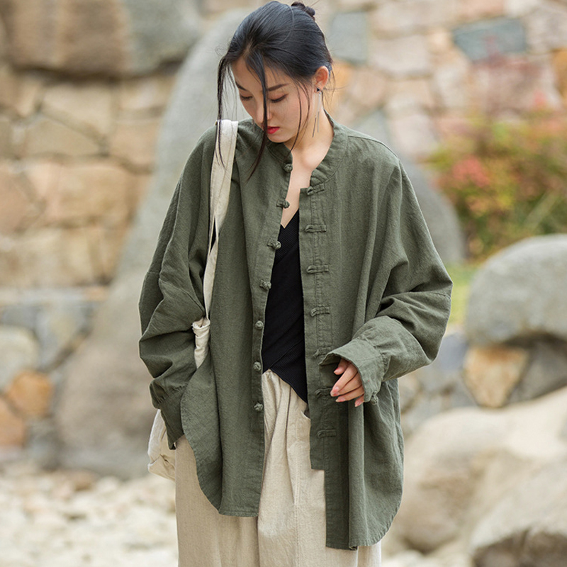 New Chinese-Style Shirts for Men and Women with a Unique Design, Vintage Button Closure, Distinctive Ramie Fabric, Distressed Tea Shirt, Niche National Style Jacket New Chinese-Style Shirts for Men and Women with a Unique Design, Vintage Button Closure, Distinctive Ramie Fabric, Distressed Tea Shirt, Niche National Style Jacket