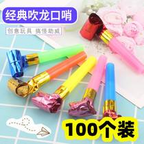 Will sound nostalgic blow the Dragon whistle roll toy birthday party fun tongue spit small gifts