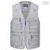 Áo vest nhiều túi nam chụp ảnh trung niên chụp ảnh vest cá nhiều túi mùa hè mỏng tăng cộng với áo vest nam béo - Dệt kim Vest đồ vest Dệt kim Vest