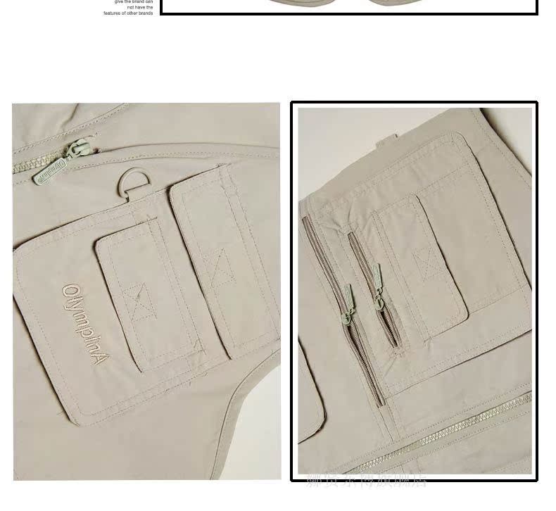Đàn ông trung niên mùa xuân và mùa hè mỏng phần cộng với kích thước cộng với vest vest béo nhiều túi đa năng vest cá bố thời trang h&m