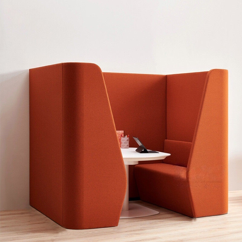 Simple Business-Style Semi-Enclosed High-Back Designer Booth for Cafes, Offices, Rest Areas, and Private Hotel Simple Business-Style Semi-Enclosed High-Back Designer Booth for Cafes, Offices, Rest Areas, and Private Hotel