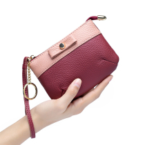 New genuine leather zero wallet woman fashion butterfly knot key containing bag temperamental hand carrying mini zero money packet bag