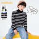 Balabala Boys Turtleneck Sweater Medium and Large Children's Knitted Sweater Winter Clothing 2023 New Children's Clothing Children's Bottoming Shirt Thick