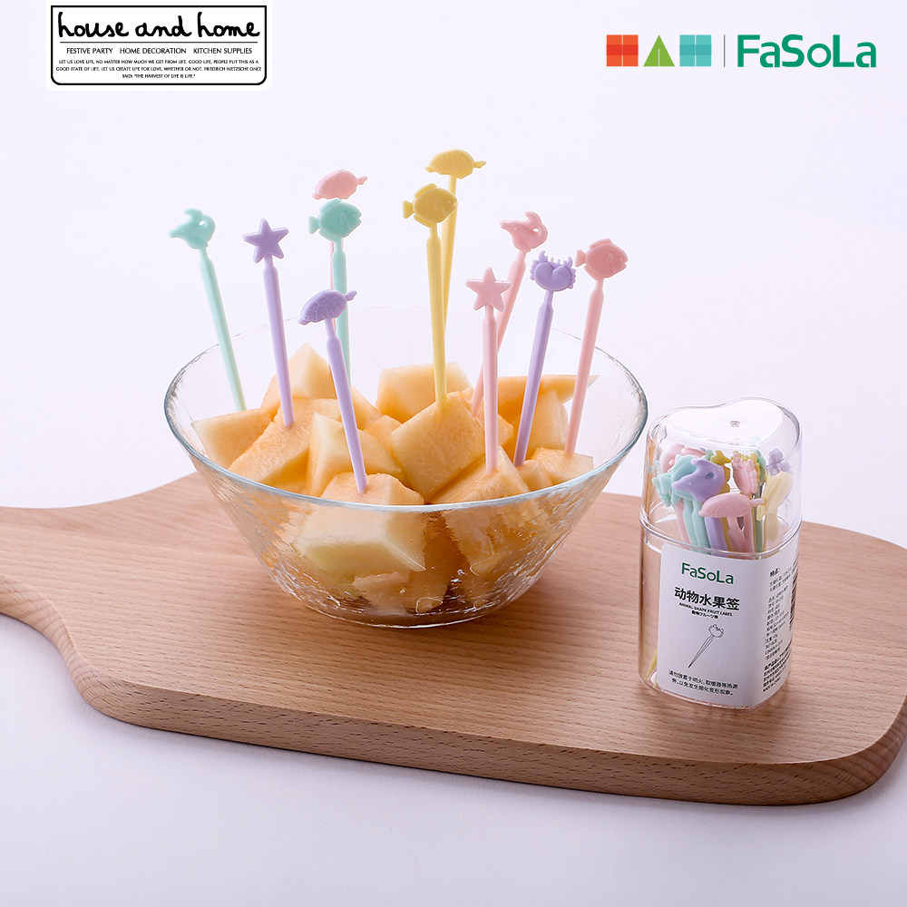 Japan Fasola Fruit Sign Creative Cute Mini Cartoon Small Fork Snack With Fork Cake Sweet Pitchforks