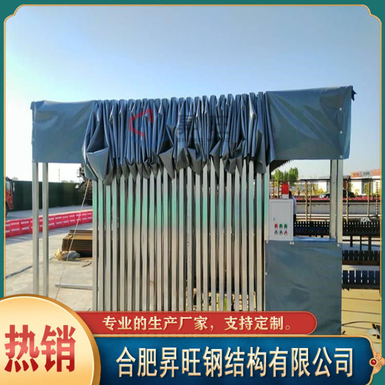 Custom warehouse suspended electric control push-pull shed track type column awning factory gangway shade canopy PVC