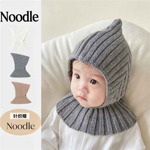 Шерстяной демисезонный пуховик подходит для мужчин и женщин для девочек, удерживающая тепло ветрозащитная универсальная вязаная шапка, шарф, в корейском стиле